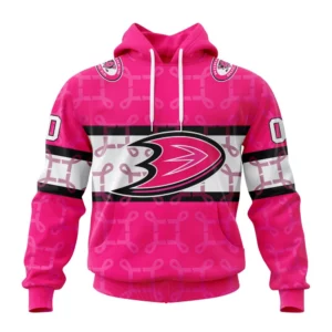 Hoodie NHL Anaheim Ducks, Specialized Design I Pink I Can! In October We Wear Pink Breast Cancer QTNHL080524A3631HD