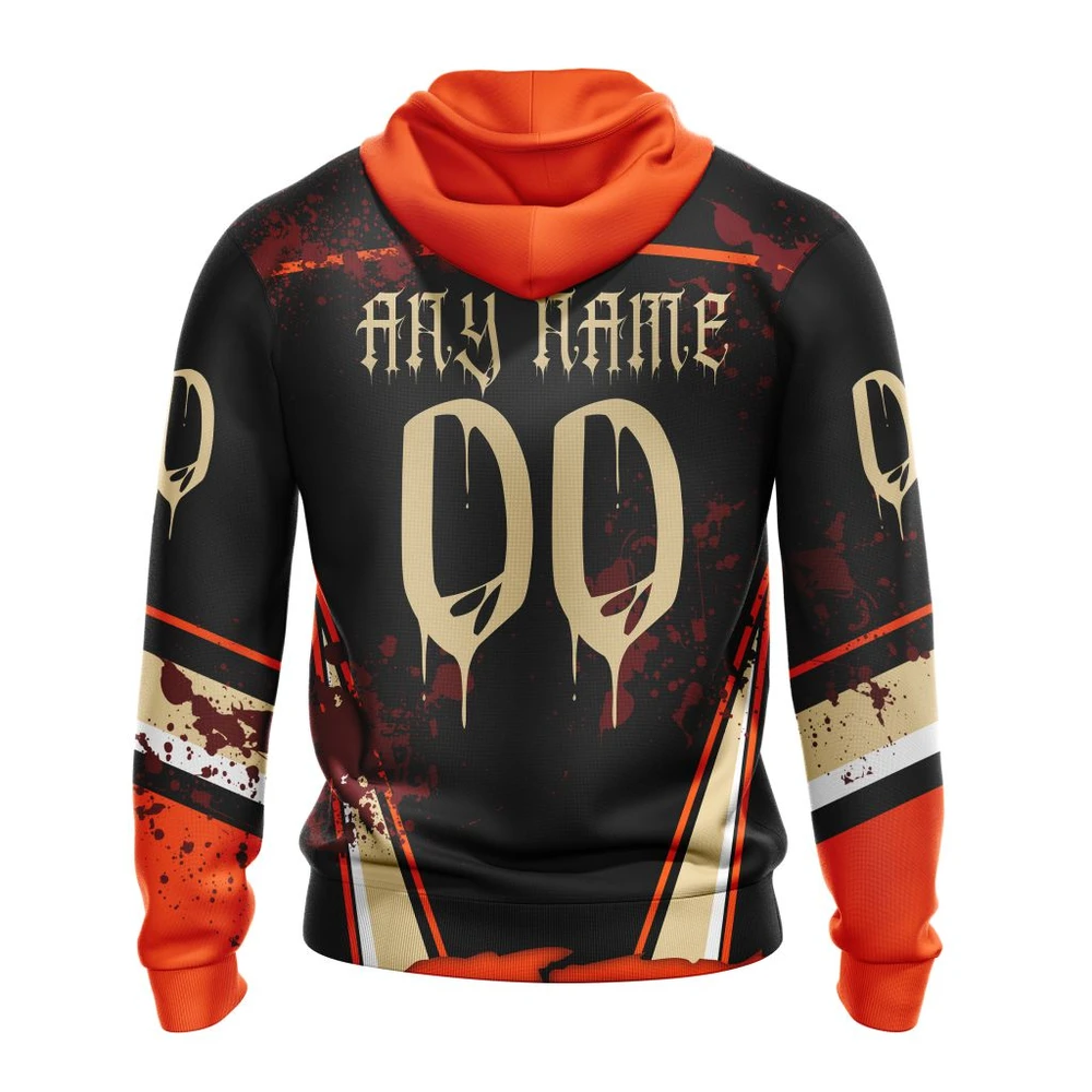 Hoodie NHL Anaheim Ducks, Specialized Design Jersey With Your Ribs For Halloween QTNHL080524A388HD - Image 2