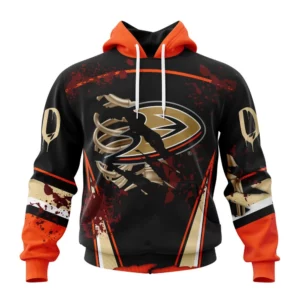 Hoodie NHL Anaheim Ducks, Specialized Design Jersey With Your Ribs For Halloween QTNHL080524A388HD
