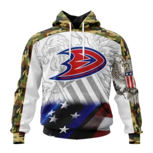 Hoodie NHL Anaheim Ducks, Specialized Design With Our America Flag And Our America Eagle QTNHL080524A3458HD