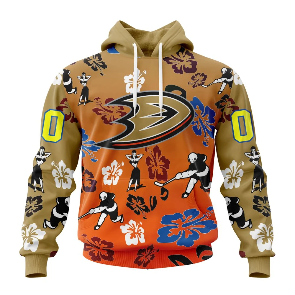 Hoodie NHL Anaheim Ducks X Hawaii Specialized Design For Hawaiia V0122 QTNHL080524A3795HD
