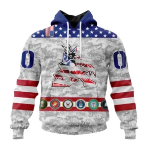 Hoodie NHL Arizona Coyotes Armed Forces Appreciation St2201 QTNHL080524A2779HD