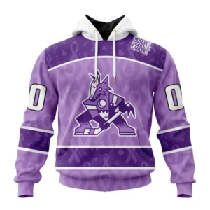 Hoodie NHL Arizona Coyotes New Lavender Hockey Fight Cancer St2301 QTNHL080524A1498HD