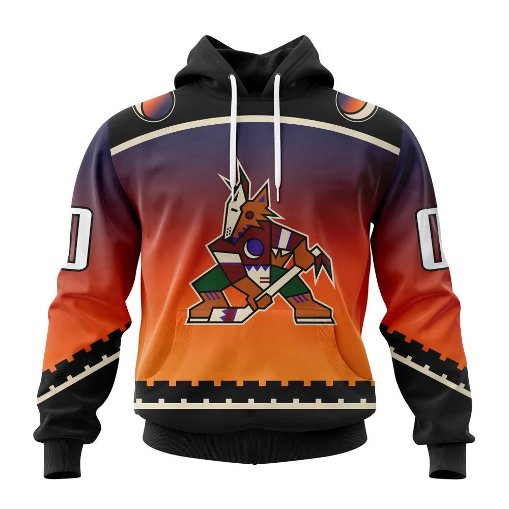 Hoodie NHL Arizona Coyotes Personalize Gradient Series Concept St2301 QTNHL080524A1360HD