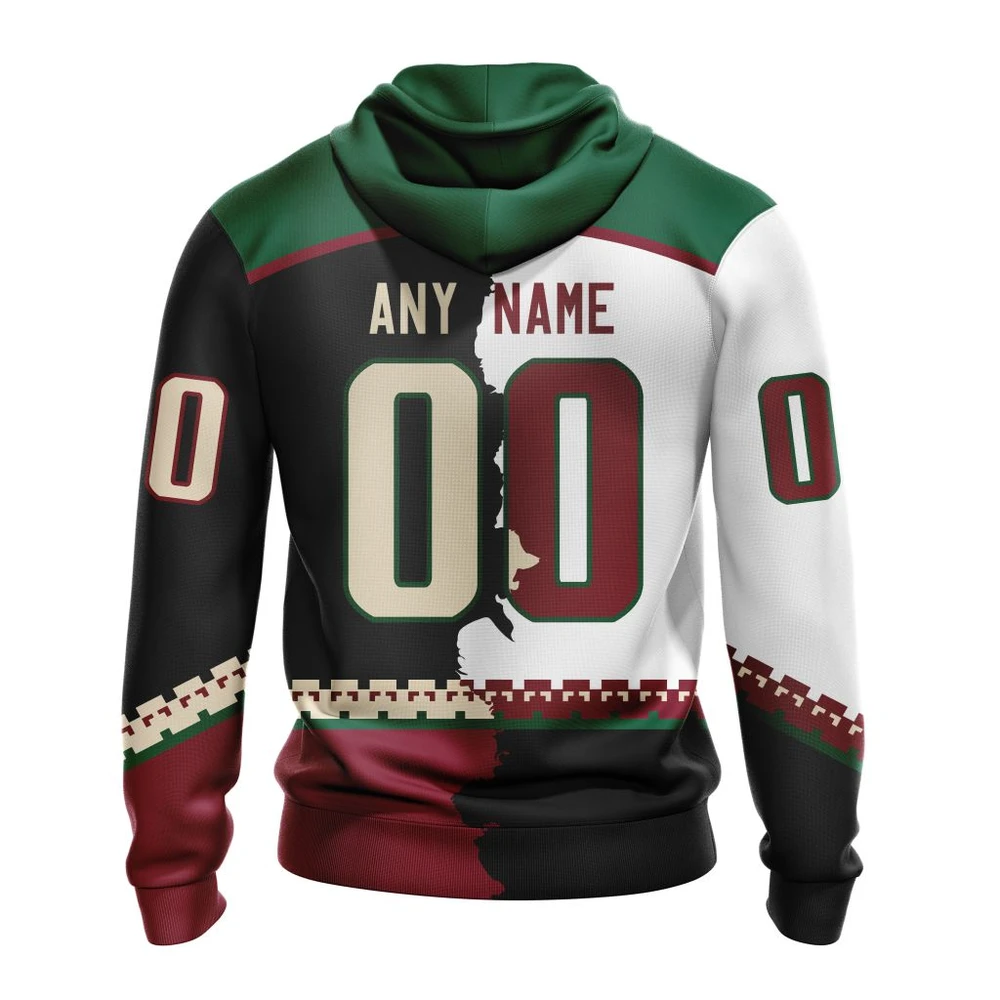 Hoodie NHL Arizona Coyotes Personalize Home Mix Away Kits QTNHL080524A1520HD - Image 2