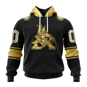 Hoodie NHL Arizona Coyotes Special Black And Gold Design St2401 QTNHL080524A786HD
