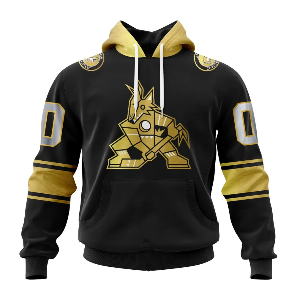 Hoodie NHL Arizona Coyotes Special Black And Gold Design St2401 QTNHL080524A786HD
