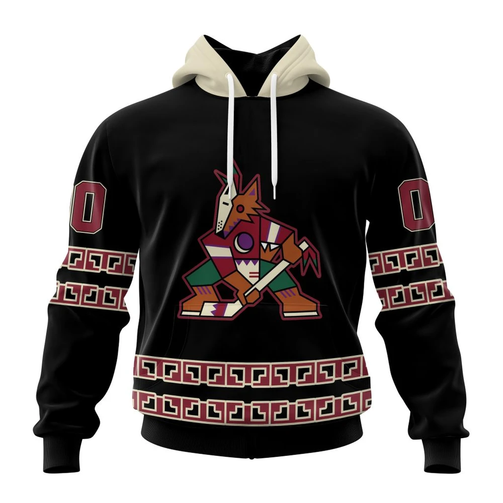Hoodie NHL Arizona Coyotes Special Blackout Design St2401 QTNHL080524A614HD