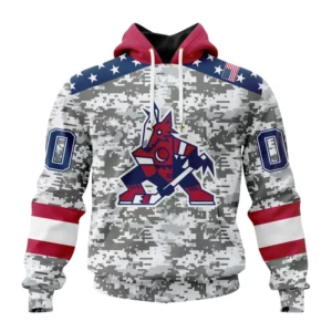Hoodie NHL Arizona Coyotes Special Camo Design For Veterans Day St2301 QTNHL080524A1816HD