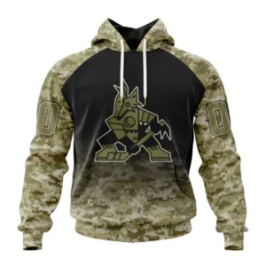 Hoodie NHL Arizona Coyotes Special Camo Design For Veterans Day St2302 QTNHL080524A1792HD