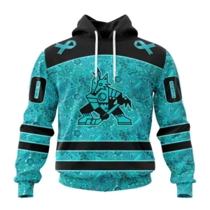 Hoodie NHL Arizona Coyotes Special Design Fight Ovarian Cancer St2201 QTNHL080524A2434HD