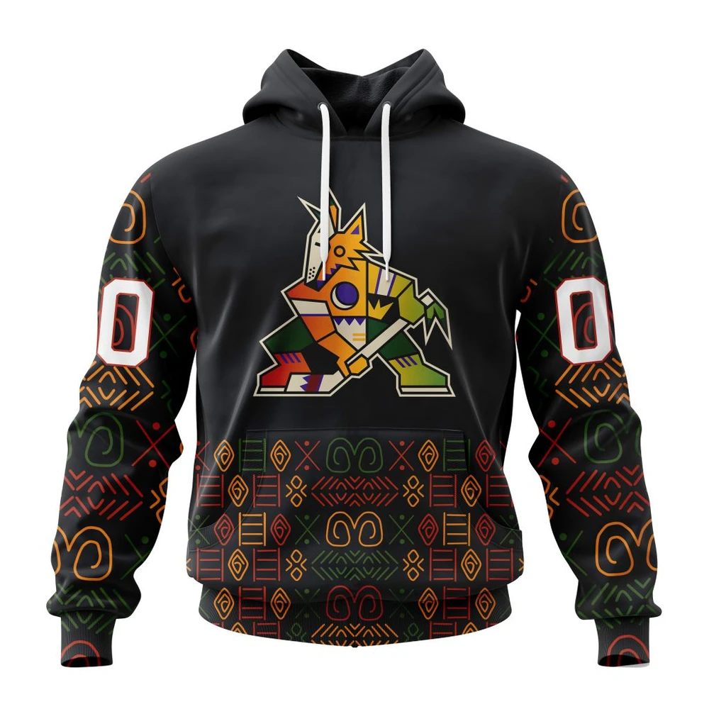 Hoodie NHL Arizona Coyotes Special Design For Black History Month St2401 QTNHL080524A1074HD