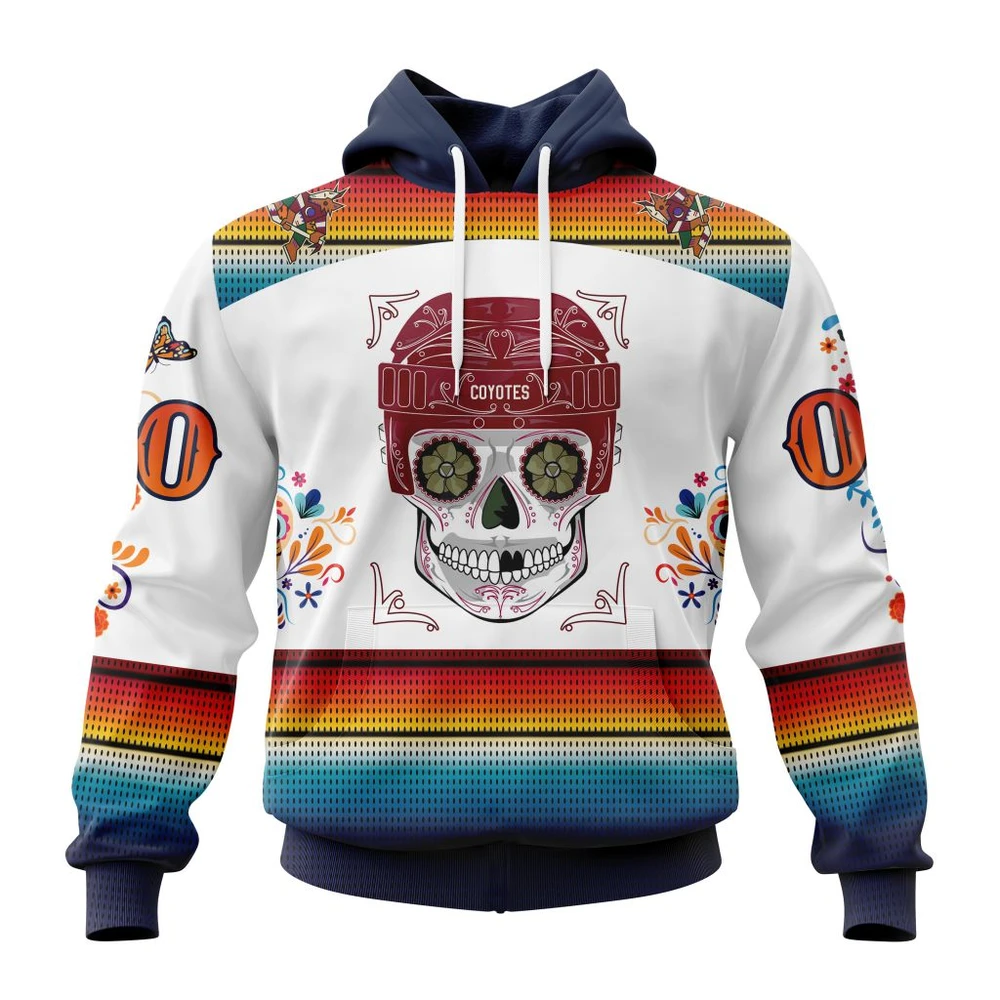 Hoodie NHL Arizona Coyotes Special Design For Dia De Los Muertos St2301 QTNHL080524A1463HD