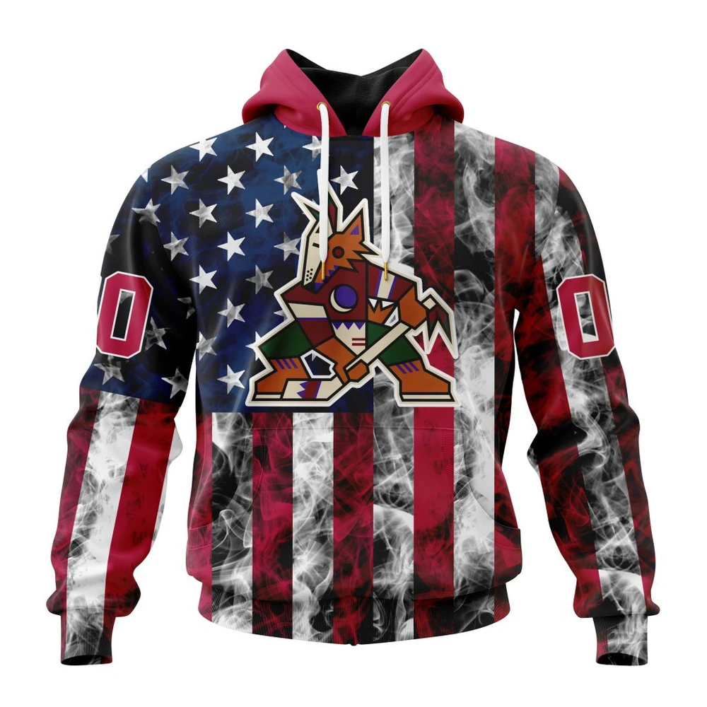 Hoodie NHL Arizona Coyotes Special Design For Independence Day The Fourth Of July St2401 QTNHL080524A504HD