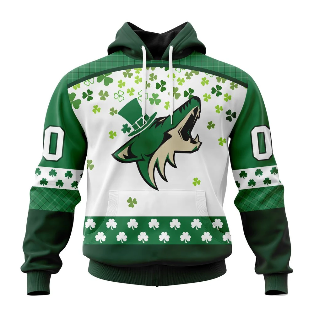 Hoodie NHL Arizona Coyotes Special Design For St. Patrick Day St2401 QTNHL080524A1260HD