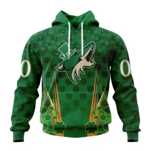 Hoodie NHL Arizona Coyotes Special Design For St. Patrick&apos;s Day St2402 QTNHL080524A1165HD