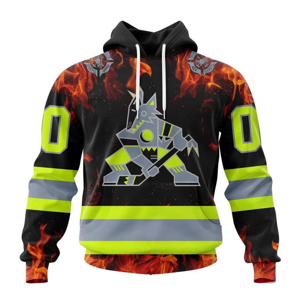 Hoodie NHL Arizona Coyotes Special Design Honoring Firefighters St2401 QTNHL080524A1106HD