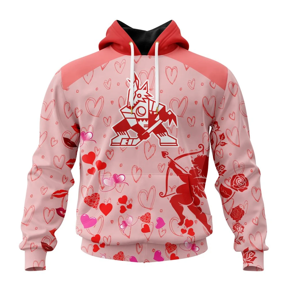 Hoodie NHL Arizona Coyotes Special Gift For Valentines Day St2402 QTNHL080524A979HD