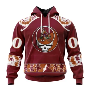 Hoodie NHL Arizona Coyotes Special Grateful Dead Design St2301 QTNHL080524A69HD