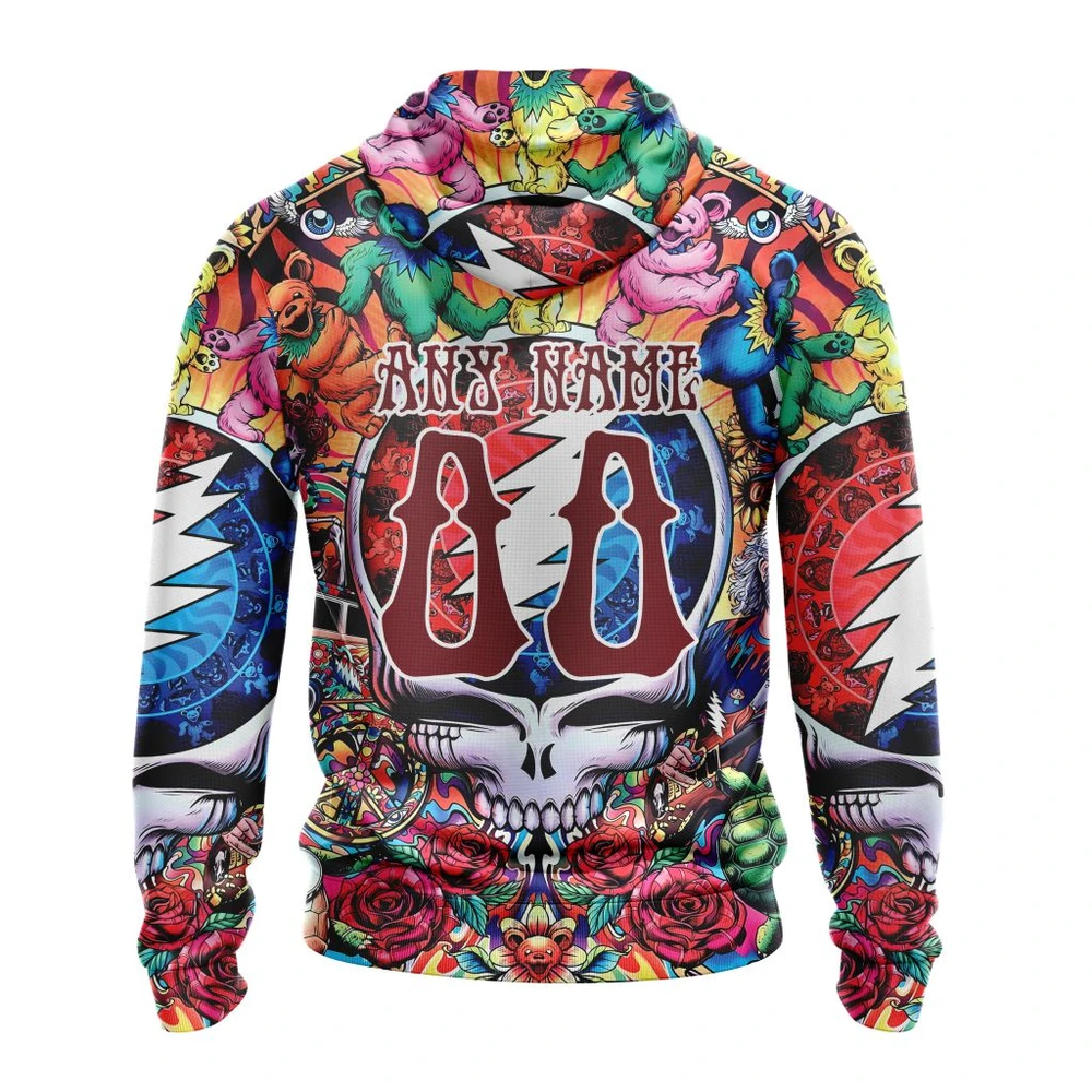 Hoodie NHL Arizona Coyotes Special Grateful Dead Design St2304 QTNHL080524A1898HD - Image 2
