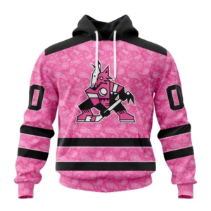 Hoodie NHL Arizona Coyotes Special Pink Fight Breast Cancer St2306 QTNHL080524A1655HD