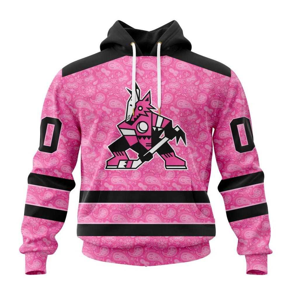 Hoodie NHL Arizona Coyotes Special Pink Fight Breast Cancer St2306 QTNHL080524A1655HD