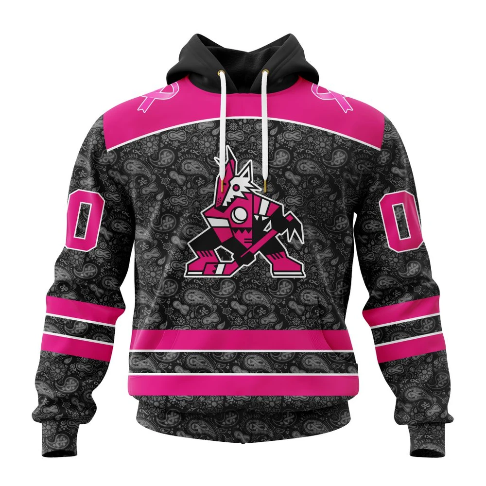 Hoodie NHL Arizona Coyotes Special Pink In The Rink Fight Breast Cancer St2301 QTNHL080524A2096HD