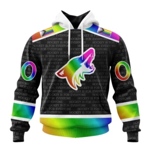 Hoodie NHL Arizona Coyotes Special Pride Design Hockey Is For Everyone QTNHL080524A2725HD