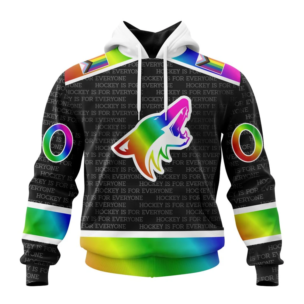 Hoodie NHL Arizona Coyotes Special Pride Design Hockey Is For Everyone QTNHL080524A2725HD