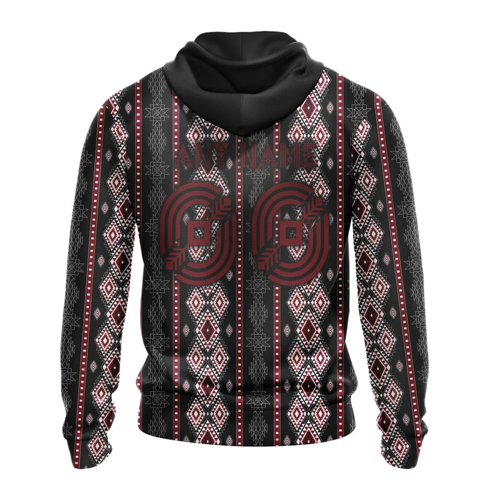 Hoodie NHL Arizona Coyotes Special Skull Native Design St2301 QTNHL080524A2128HD - Image 2
