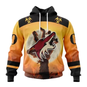 Hoodie NHL Arizona Coyotes Special Zombie Design For Halloween St2305 QTNHL080524A1953HD