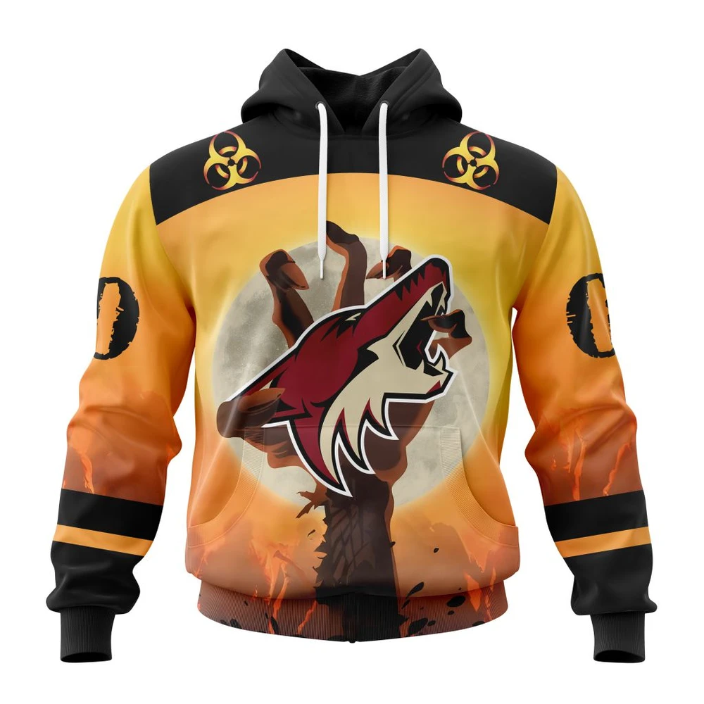 Hoodie NHL Arizona Coyotes Special Zombie Design For Halloween St2305 QTNHL080524A1953HD