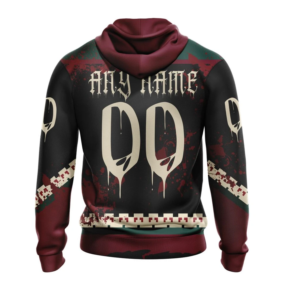 Hoodie NHL Arizona Coyotes, Specialized Design Jersey With Your Ribs For Halloween QTNHL080524A3518HD - Image 2
