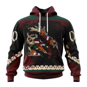 Hoodie NHL Arizona Coyotes, Specialized Design Jersey With Your Ribs For Halloween QTNHL080524A3518HD