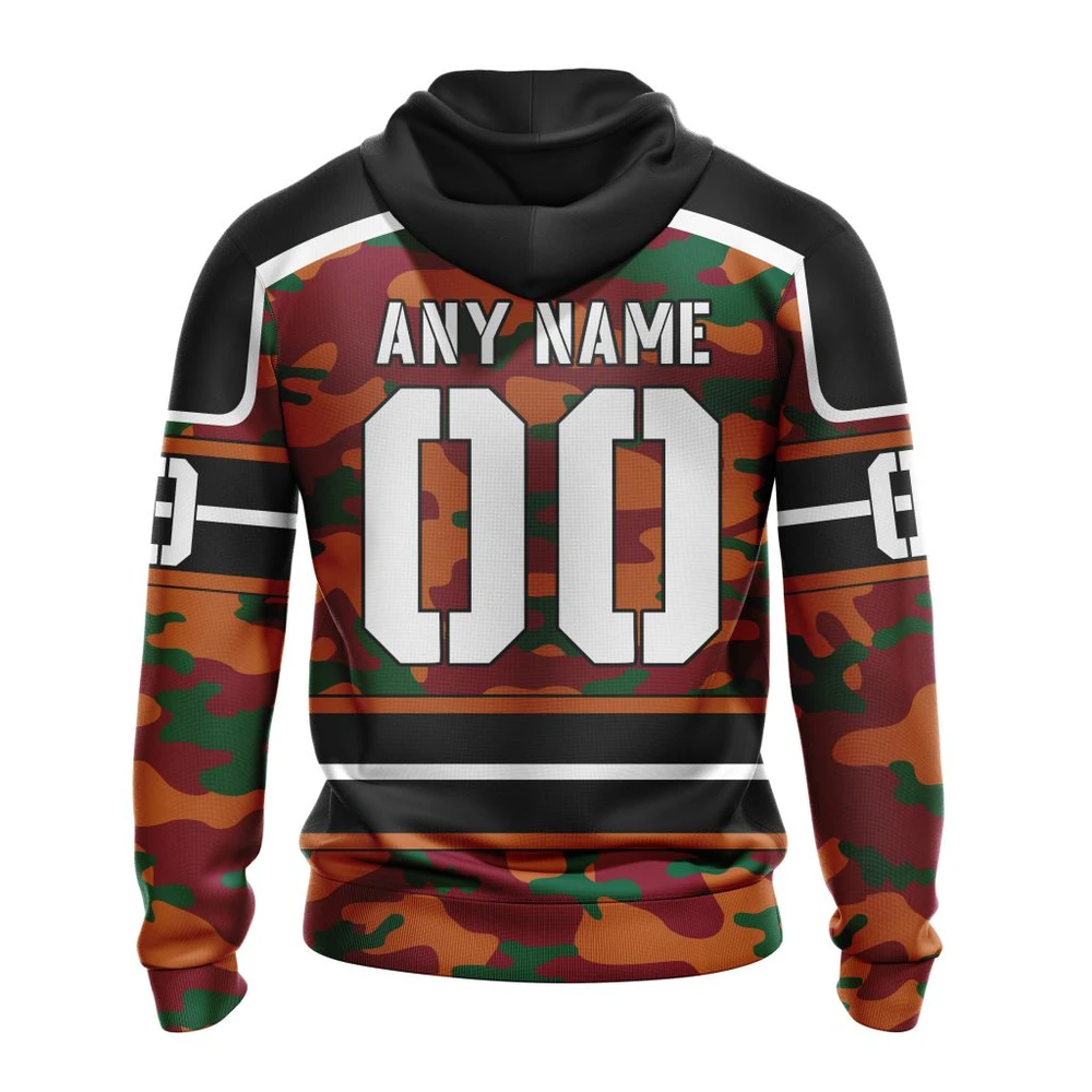 Hoodie NHL Arizona Coyotes, Specialized Design Wih Camo Team Color And Military Force Logo QTNHL080524A3550HD - Image 2