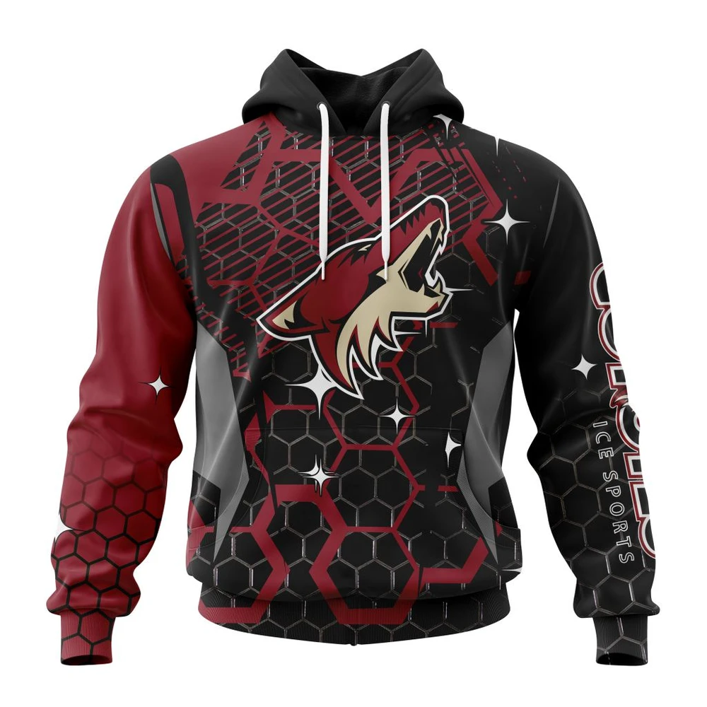 Hoodie NHL Arizona Coyotes, Specialized Design With Motocross Syle V0222 QTNHL080524A3399HD