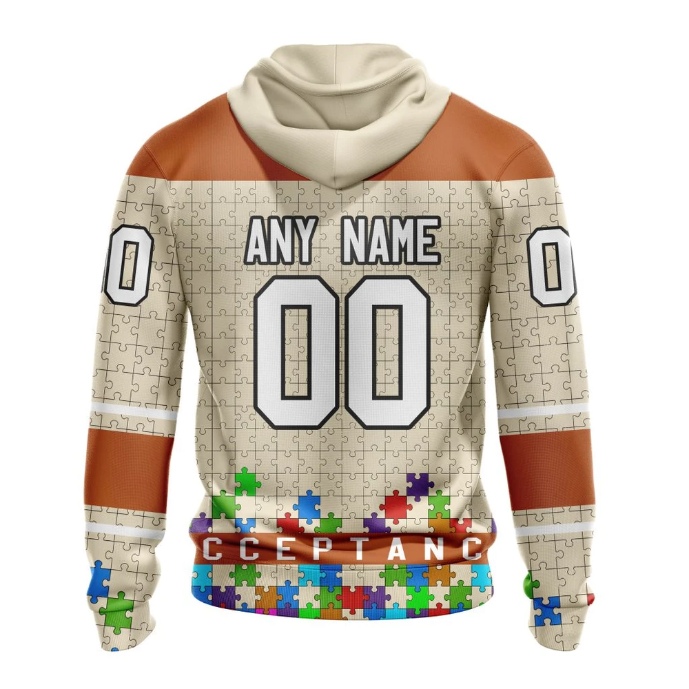 Hoodie NHL Arizona Coyotes, Specialized Unisex Kits Hockey Fights Against Autism QTNHL080524A2674HD - Image 2