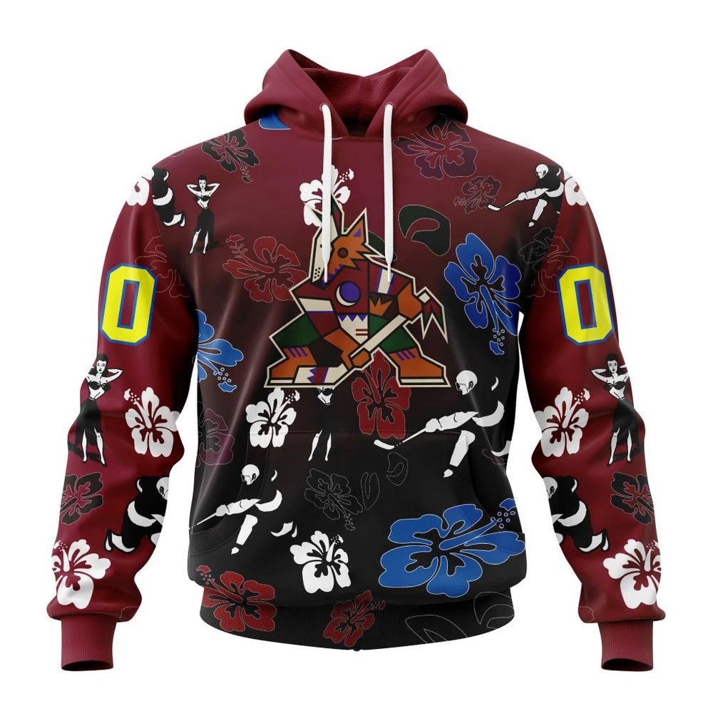 Hoodie NHL Arizona Coyotes X Hawaii Specialized Design For Hawaiia V0122 QTNHL080524A3797HD