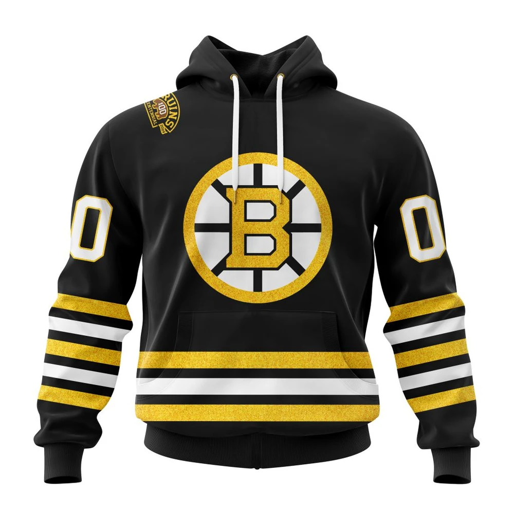 Hoodie NHL Boston Bruins - Centennial Home Kits QTNHL080524A98HD