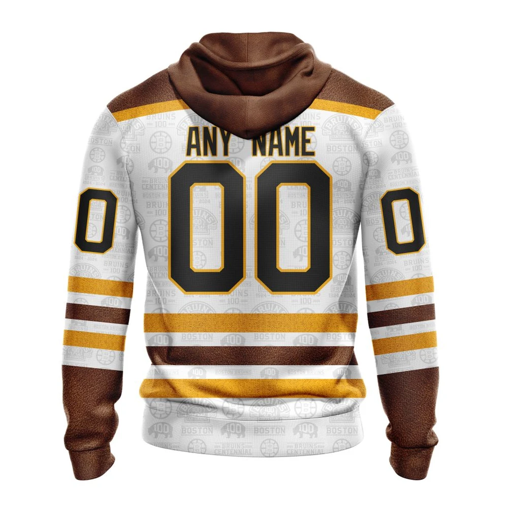 Hoodie NHL Boston Bruins Centennial Season Design 100Th Anniversary St2301 QTNHL080524A110HD - Image 2