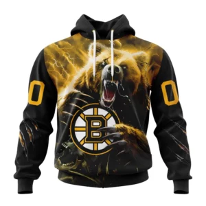 Hoodie NHL Boston Bruins Fear The Bear Special Design QTNHL080524A99HD