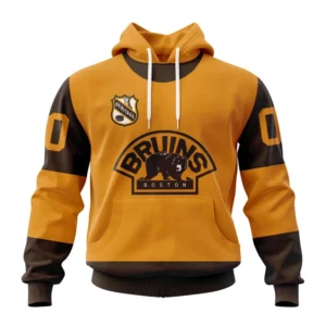 Hoodie NHL Boston Bruins Personalized Heritage Design St2401 QTNHL080524A675HD