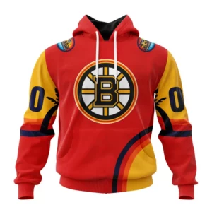 Hoodie NHL Boston Bruins Special All-Star Game Design With Florida Sunset QTNHL080524A2608HD