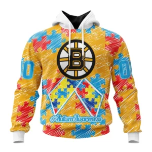 Hoodie NHL Boston Bruins Special Autism Awareness Design St2201 QTNHL080524A2488HD