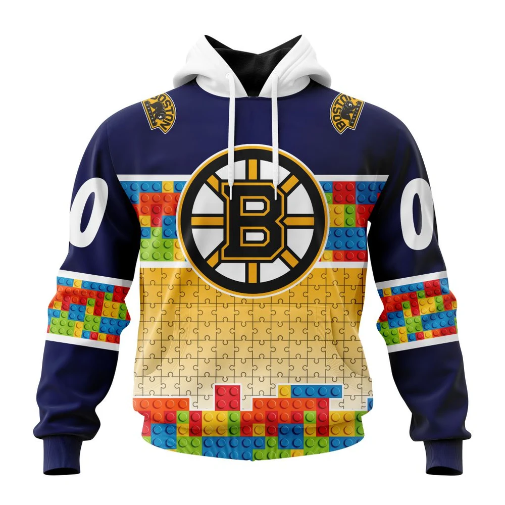 Hoodie NHL Boston Bruins Special Autism Awareness Design V2301 QTNHL080524A2251HD