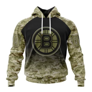 Hoodie NHL Boston Bruins Special Camo Design For Veterans Day St2302 QTNHL080524A1790HD