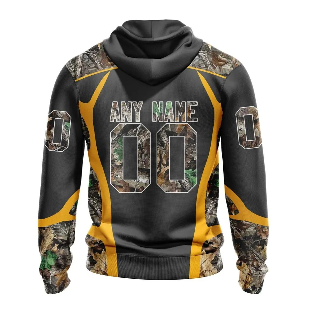 Hoodie NHL Boston Bruins Special Camo Hunting Design V2302 QTNHL080524A70HD - Image 2