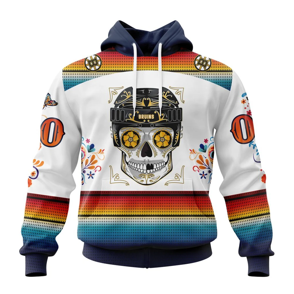 Hoodie NHL Boston Bruins Special Design For Dia De Los Muertos St2301 QTNHL080524A1461HD