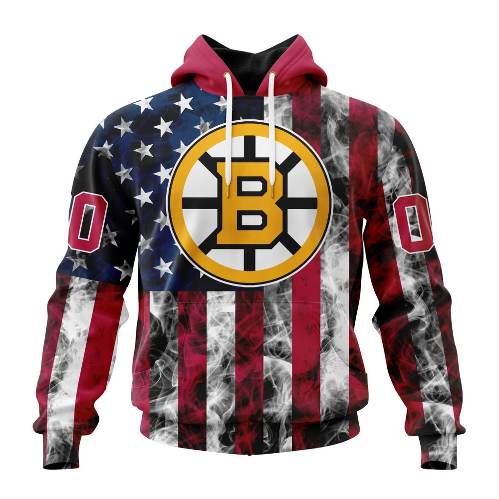 Hoodie NHL Boston Bruins Special Design For Independence Day The Fourth Of July St2401 QTNHL080524A502HD