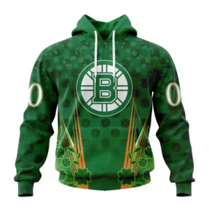 Hoodie NHL Boston Bruins Special Design For St. Patrick&apos;s Day St2402 QTNHL080524A174HD